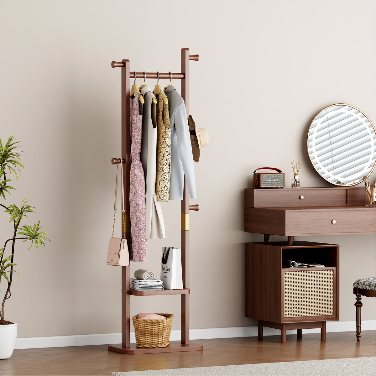 Coat Racks solid wood hanger 23.6* 11*70.8in Solid environmental protection