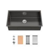 Stainless Steel Undermount Kitchen Sink 33x19 Single Bowl