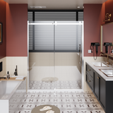 60.in W x 72.in H Frameless Shower Door Single Sliding