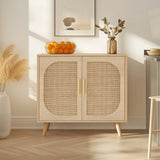Buffet Cabinet Storage Sideboard with 2 Doors Natural Wood