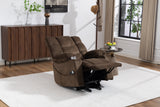 Velvet Recliner Power with Massage Brown