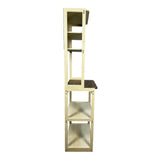 23.62" White and Rustic Brown color 5-Tier Bakers Rack for Kitchen