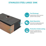 30 Rose Gold Farmhouse Sink - 30x21x10 Inch Kitchen Sink Stainless Steel