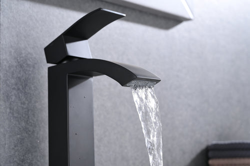 Single Handle Waterfall Bathroom Vanity Faucet