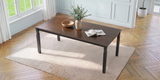 Engineered Wood Dining Table Black/Espresso 63"