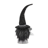 Set of 2, 6x4x20' Fabric Black Gnome with 'Boo' Banner, for Halloween Decor