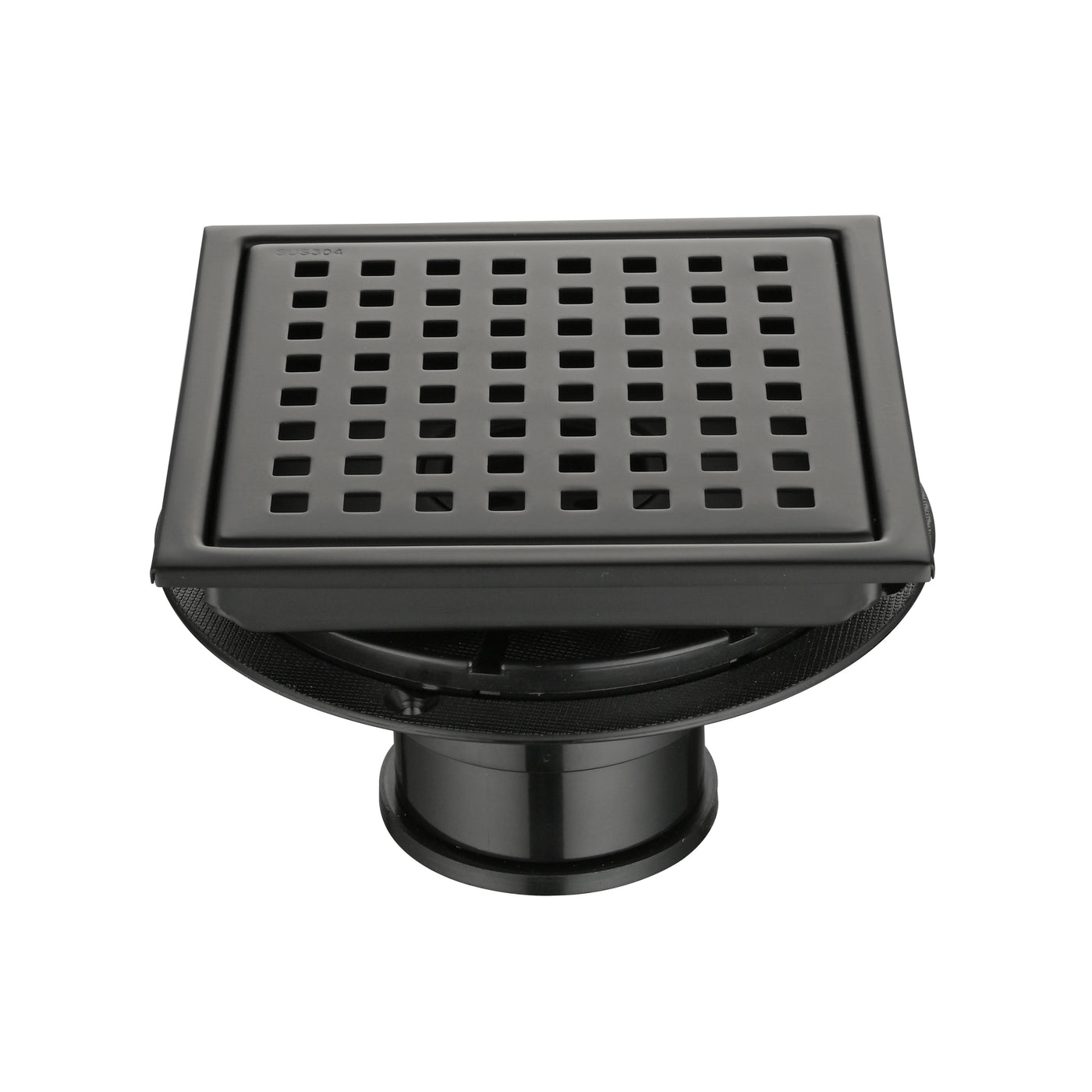 6" Square Stainless Steel Shower Floor Drain Removable Grate