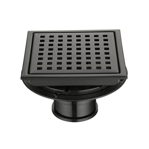 6" Square Stainless Steel Shower Floor Drain Removable Grate
