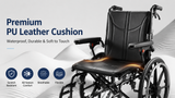 Adult Wheelchair, 20-inch Ergonomic Foldable Aluminum Transport Wheelchair with