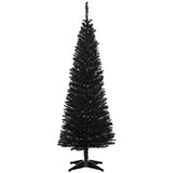 HOMCOM 5' Artificial Pencil Christmas Tree, Slim Xmas Tree with 294 Realistic Br