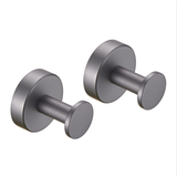 Round Gun Grey Coat Hook Wall Mount 2 Pack