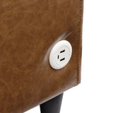 Brown Convertible Sleeper Sofa Bed with USB Ports 51.57
