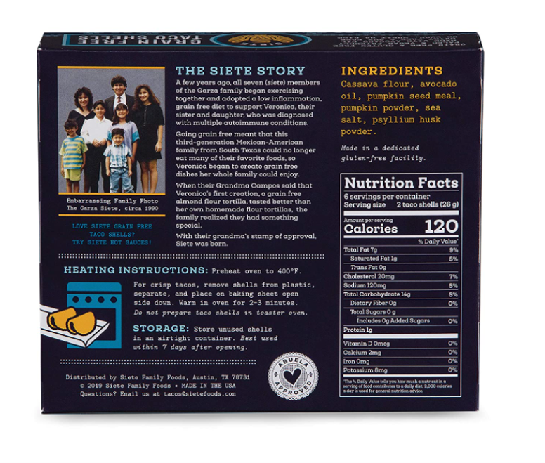 SIETE GRN FREE TACO SHLS ( 12 X 5.5 OZ   )-1