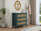 3 Drawer Cabinet, Natural rattan, American Furniture, Suitable for bedroom
