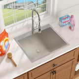 25"x22"x12" Stainless Steel Utility Sink Drop In Topmount 16 Gauge Deep Single