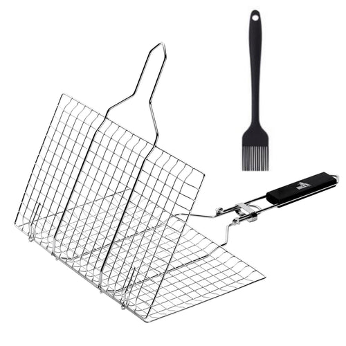 Stainless Steel Grill Basket for Fish and Vegetables