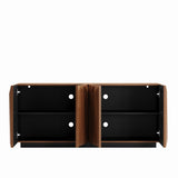 60'' Mid Century Sideboard Buffet Cabinet with 3D Doors