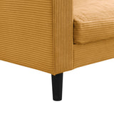 Modern Orange Corduroy Two Piece Sofa Set