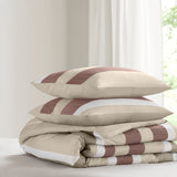 2-Piece Twin/Twin XL Comforter Set, Stripe Texture, Terracotta