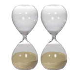 Set of 2 Ferdinand 8' 30-Minute Hourglass Bisque Sand