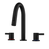 8-Inch Widespread Lavatory Faucet 2-Handle Pop-Up Matte Black