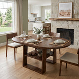 Engineered Wood Dining Table Walnut 50"