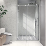 Brushed Nickel Frameless Shower Door 70MM Soft Close Nano Easy Clean