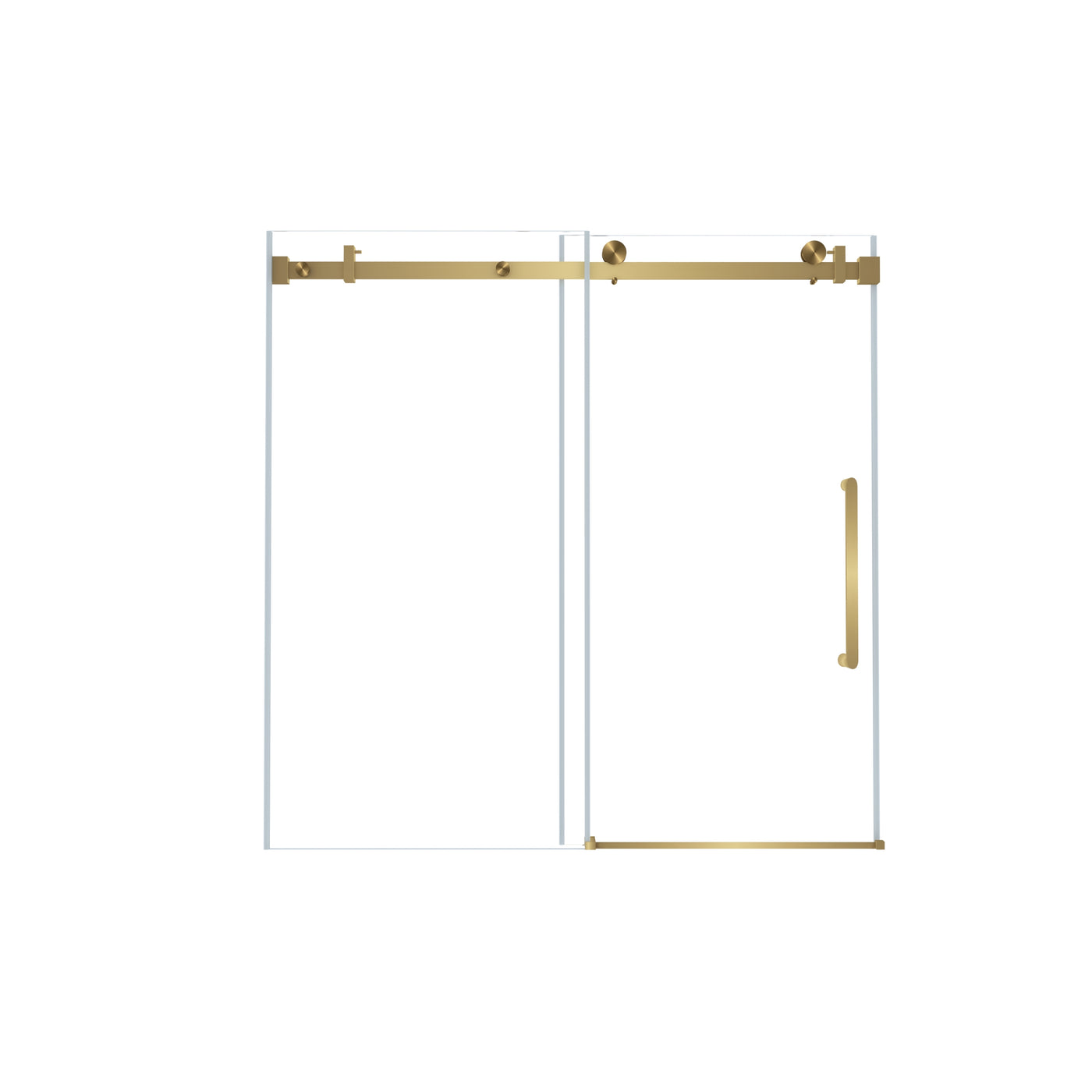 Frameless Single Sliding Shower Door 56-60" W x 60" H Tempered Glass