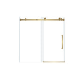 Frameless Single Sliding Shower Door 56-60" W x 60" H Tempered Glass