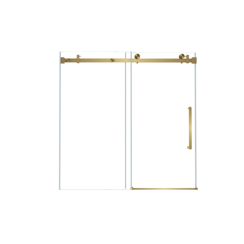Frameless Single Sliding Shower Door 56-60" W x 60" H Tempered Glass