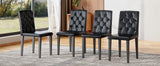 Set of 4 Metal Dining Chair Black
