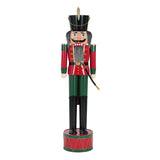 Classic Iron Nutcracker Holiday Decor in Green and Red with Durable Iron Constru