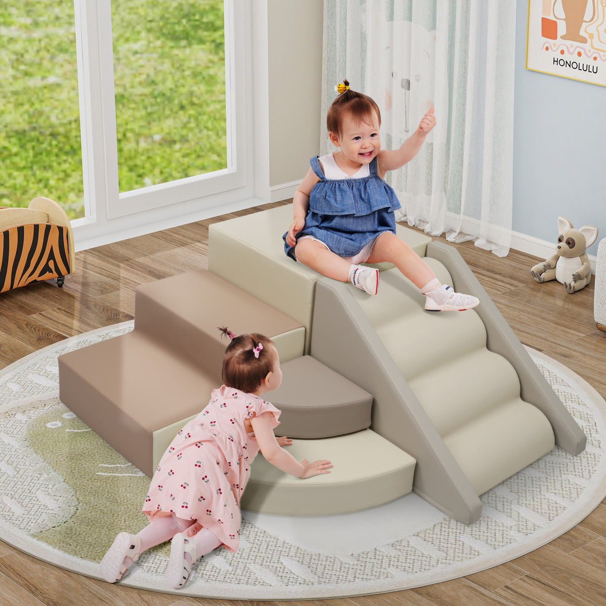 9-Piece Kids Climb & Crawl Soft Foam, Block Activity Play Set for Child, Toddler