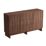 59.1" Buffet Sideboard with 2 Doors and 3 Drawers, Walnut Finish