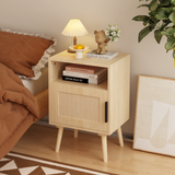 Engineered Wood Nightstand Oak