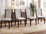 Solid Wood Dining Set Espresso