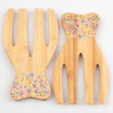 Bamboo Bear Claw Salad Serving Set