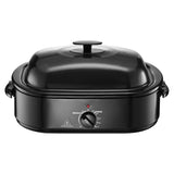 18QT Electric Turkey Roaster Oven with Self-Basting Lid