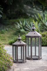 Set of 2 Graca Polygon Temple Garden Lanterns