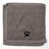 Embroidered Paw Wash Cloth - Set of 4
