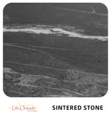 44" Rounded Square Outdoor Pedestal Dining Table Black