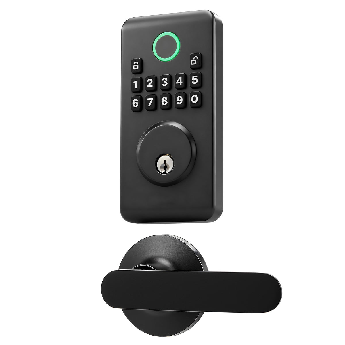 Keyless Entry Door Lock with Handle Set, Electronic Keypad Deadbolt