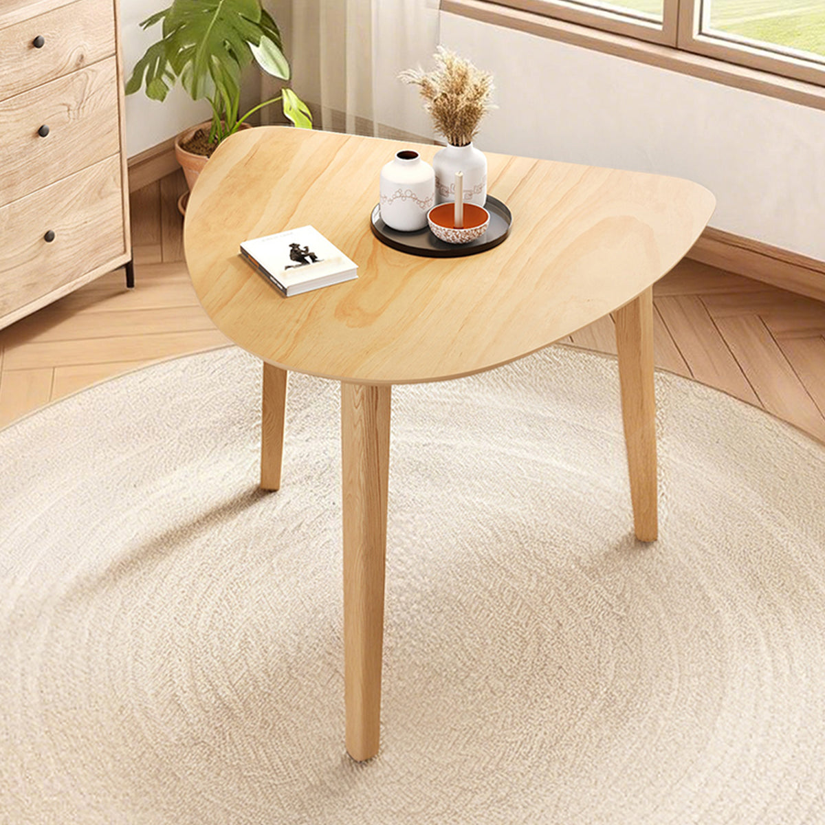 Engineered Wood Dining Table Natural 39"
