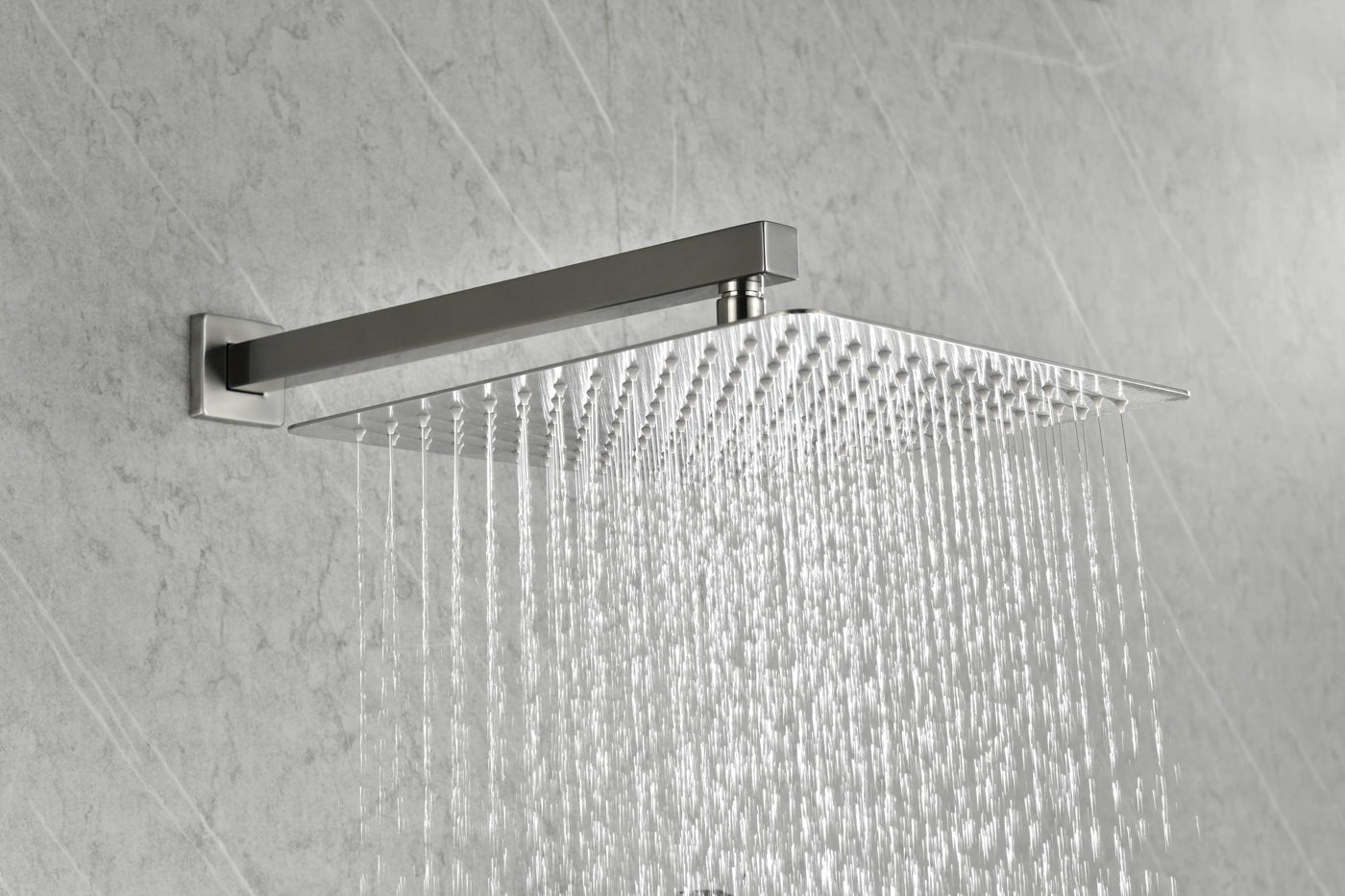 12" Square Wall Mount Rainfall Shower Head