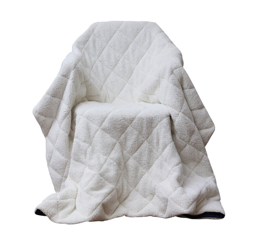 Modern Reversible Throw Blanket, Polyester, 60" x 80
