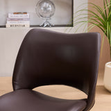 Metal Accent Chair Swivel Dark Brown