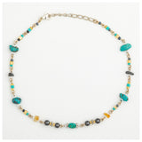 Dangling Gemstones Hand Beaded Anklet