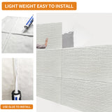 3D Faux Stone Wall Panels, 12 PCS PU Wainscoting Panel for Interior Wall Decor