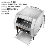 Commercial Conveyor Toaster, 300 Slices/Hour Conveyor Belt Toaster