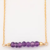 Gemstone Bar Gold Filled Necklace